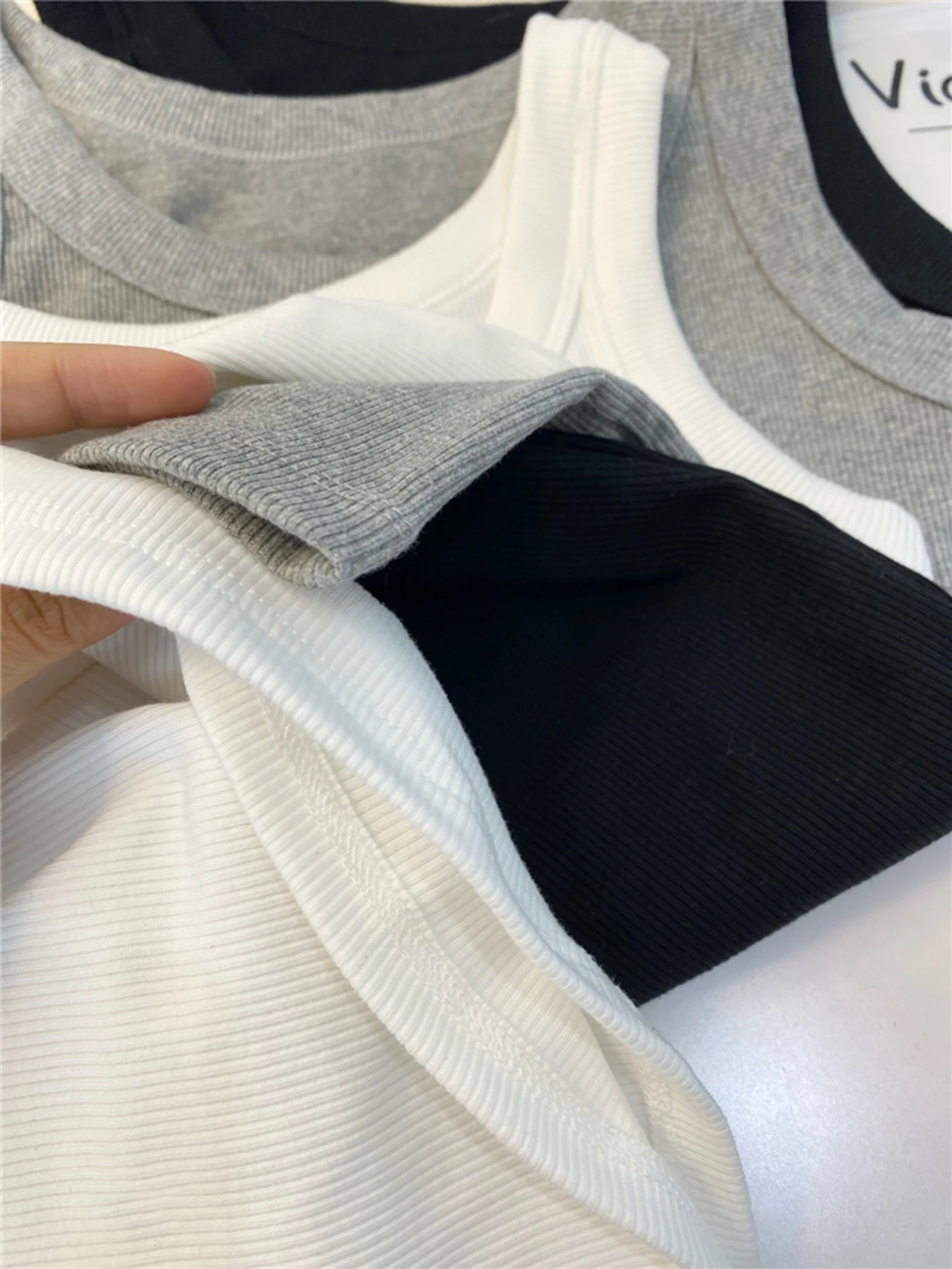 3 個セット綿キャミソールベストペア夏スリムフィット服シンプルな多用途の基本トップ通気性レディース韓国スタイルトップス