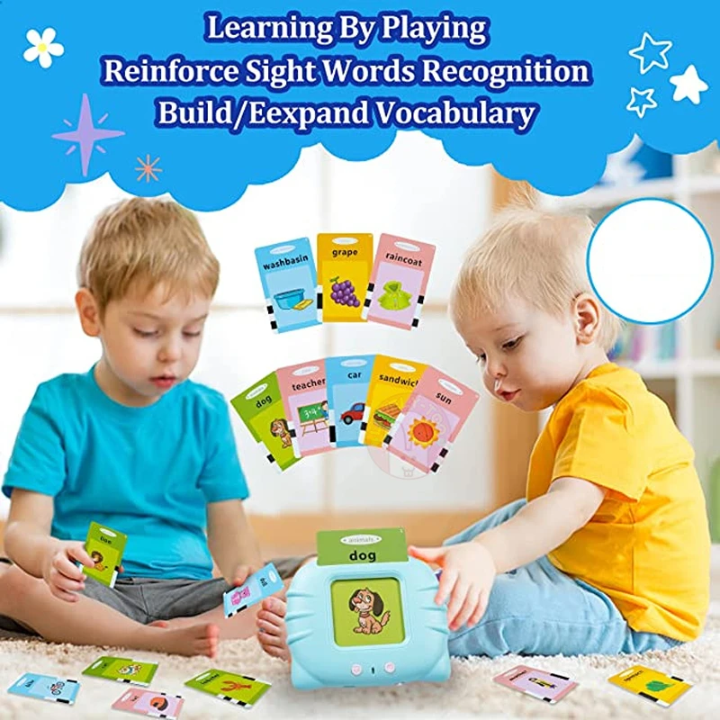 2-6-Year-Old English Learning Machine Puzzle Toy Children Early Education Talking Card Machine Reading Gadget Sight Words Games