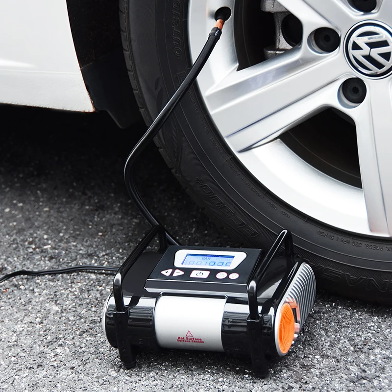 On-board air pump digital display preset portable 12v automobile tire air pump electric air pump.