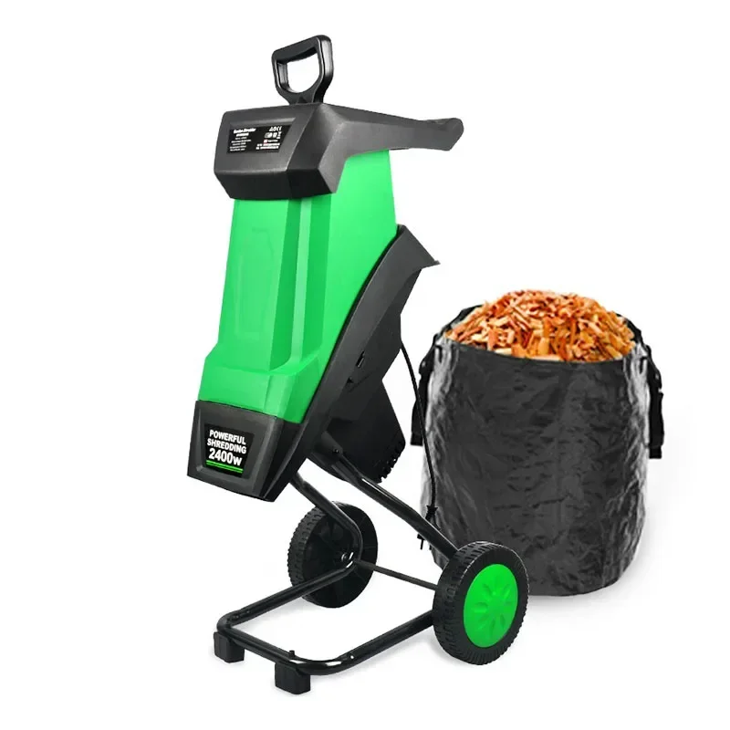 2400W high-power gardening shredder leaf shredding branch machine electric shredder garden tool wood shredder 50L