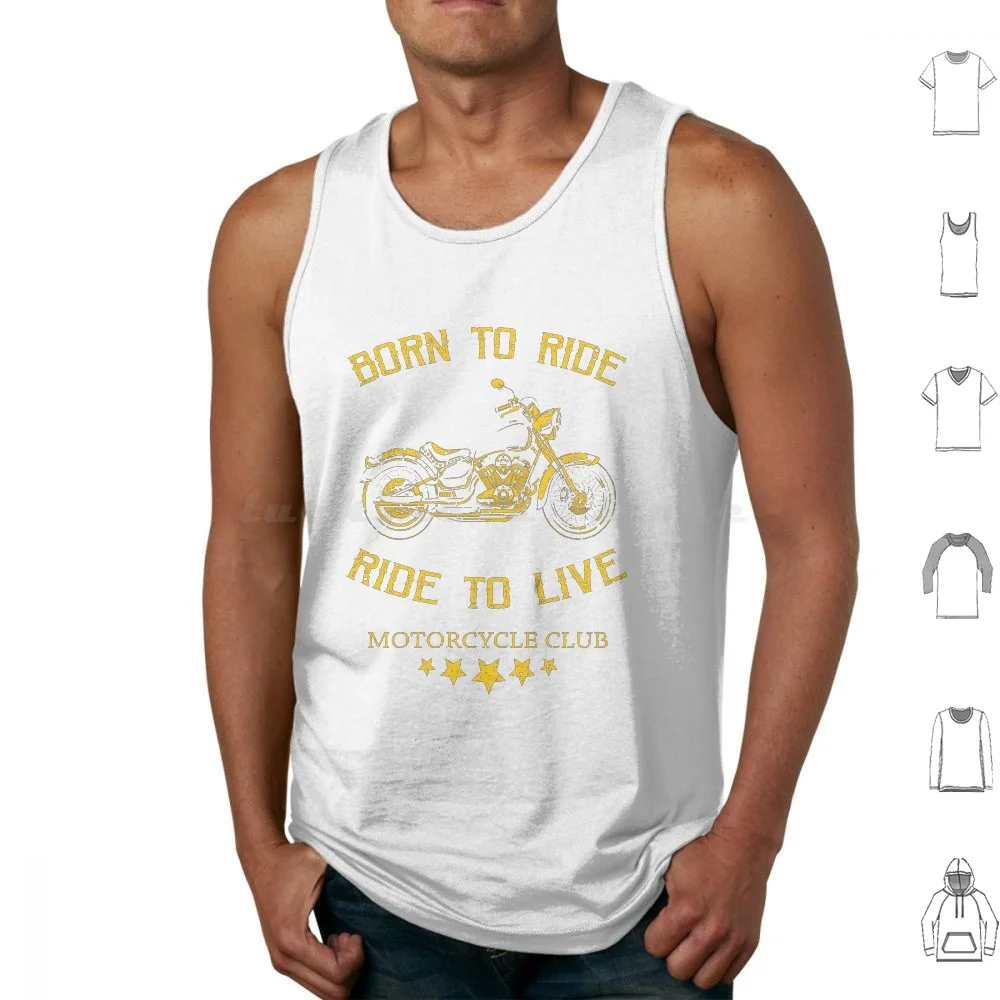 Vintage motocicleta Club-, Ride To Live camisetas sin mangas estampado algodón motocicleta Club motociclista motocicleta Club bicicleta