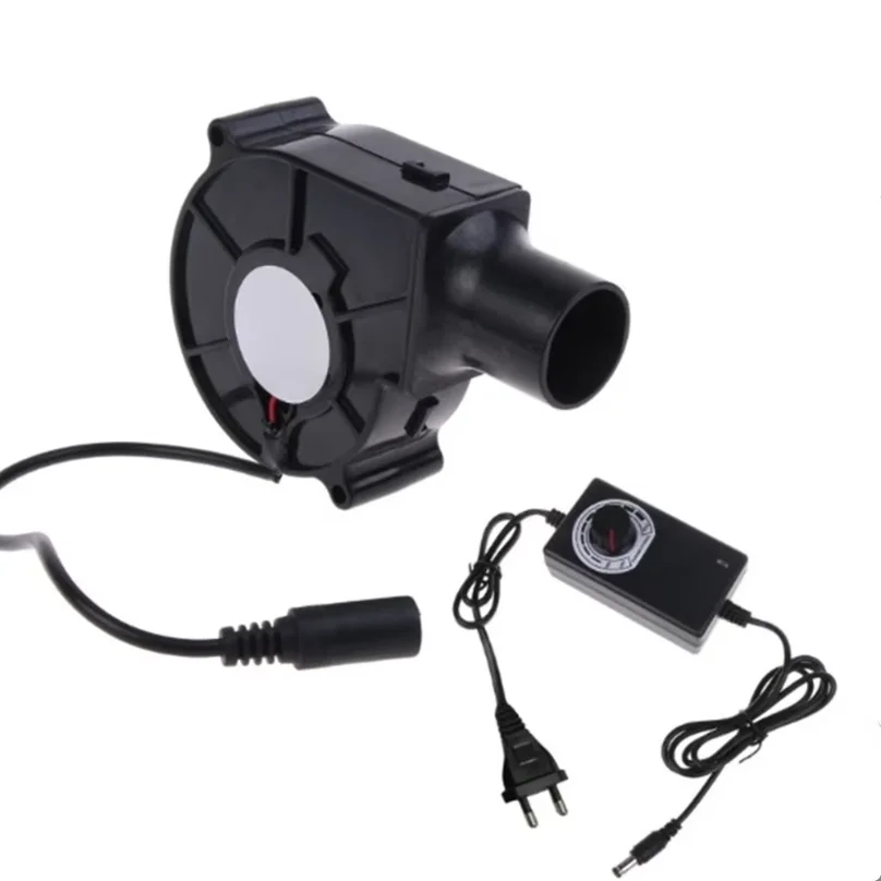 

220V BBQ Fan Handheld Cooking Tool Adjustable Speed Air Blower for Barbecue Grill Camping US EU Plug Portable