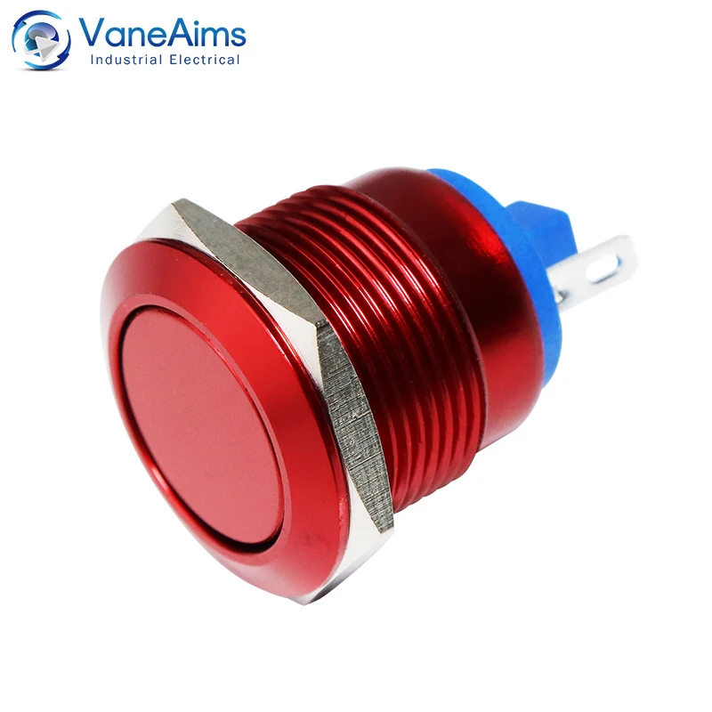 19mm Push Button without Fixation Home Horn Doorbell Bell Push Buttons Momentary Self-reset Waterproof Oxidation Metal Switch