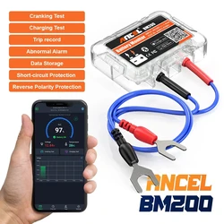 ANCEL BM200 12V Monitor baterii Bezprzewodowy Bluetooth Akumulator samochodowy Zdrowie APP Monitorowanie Tester baterii Narzędzia dla Androida IOS