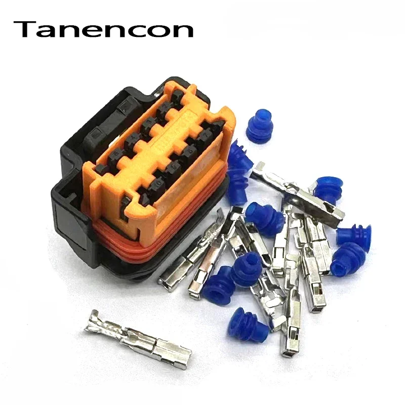 1 Set 10 Pin Automobile Waterproof Connector Female Headlamp Headlight Lamp Plug 98788-1201 for Peugeot 308 Citroen Renault