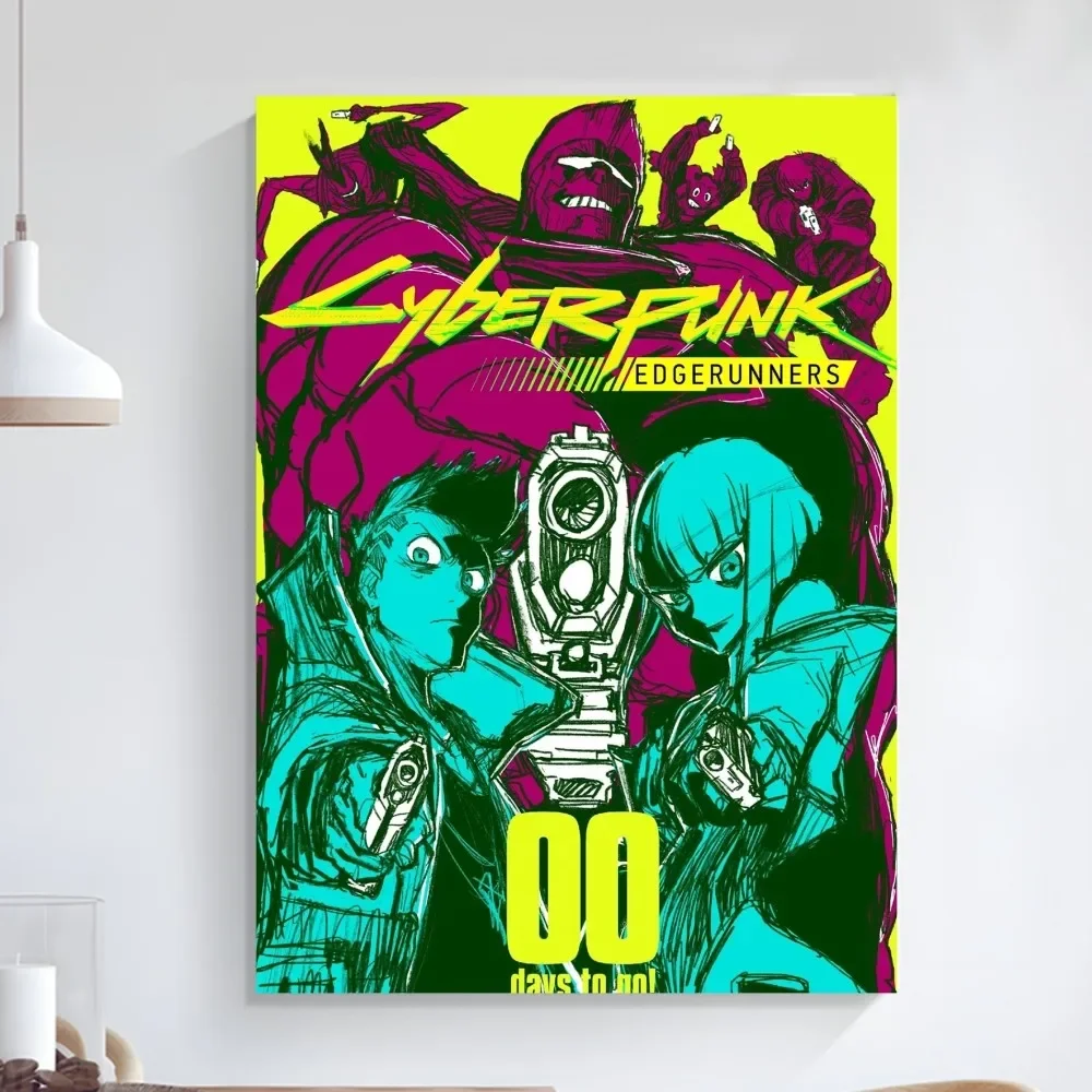 David and Valerie Cyberpunk Anime Poster Art Small Poster HD Quality Poster Wall Art Painting Study Wall Decoration