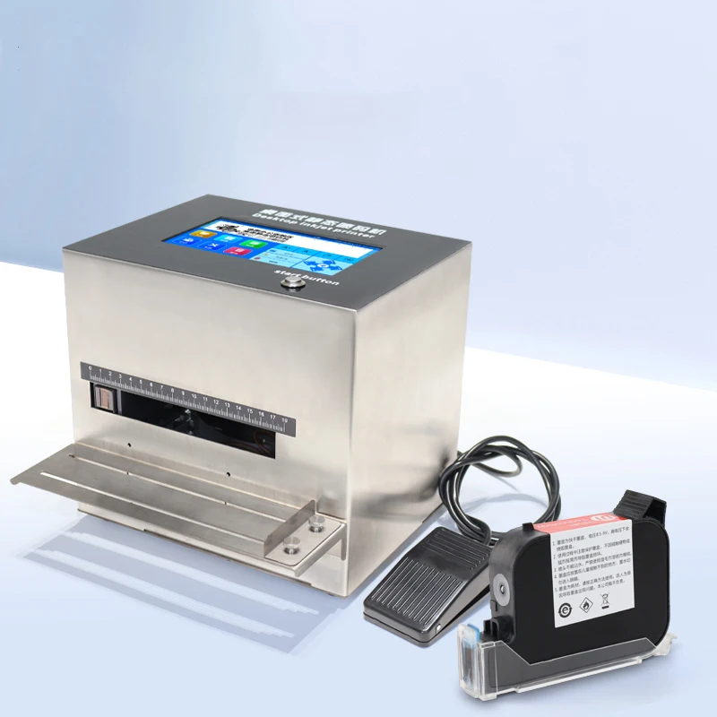 Máquina de codificação a jato de tinta PJT-I Impressora de lote de inteligência para data/tempo/código de barras/código QR/número de lote/etiqueta/imagem