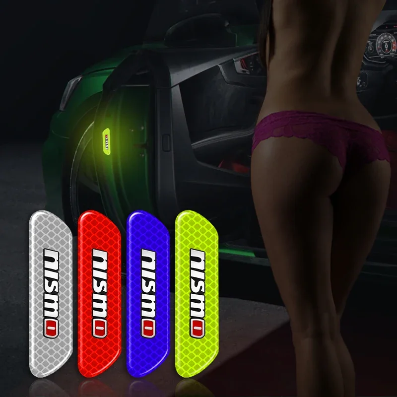 Car Door Reflective Sticker Night Light Warning Decal for Nissan Nismo Tiida Teana GTR Versa Almera X-Trail Xterra Accessories