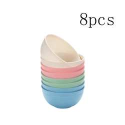 4/8pcs Plastic bowl (reusable) suitable for family kitchen restaurant picnic camping pack food snacks