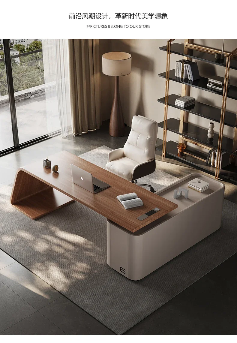 Italian solid wood desk home study computer writing desk