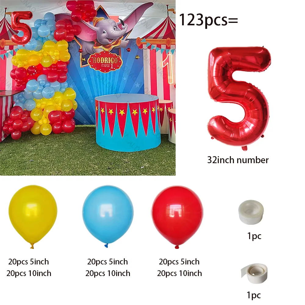 1Set Disney Latex Ballon Dumbo-Thema Jongens En Meisjes Feestlocatie Decoratie Set Verjaardagstaart Babybadspeelgoed