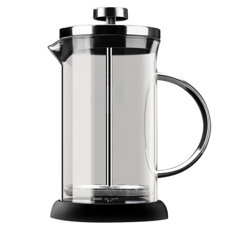 French Press Coffee Maker ,Thickened Glass Stainless Steel Brewer,800ml Cold Brew Cafetera Tea Pot for Kitchen Travel Camping