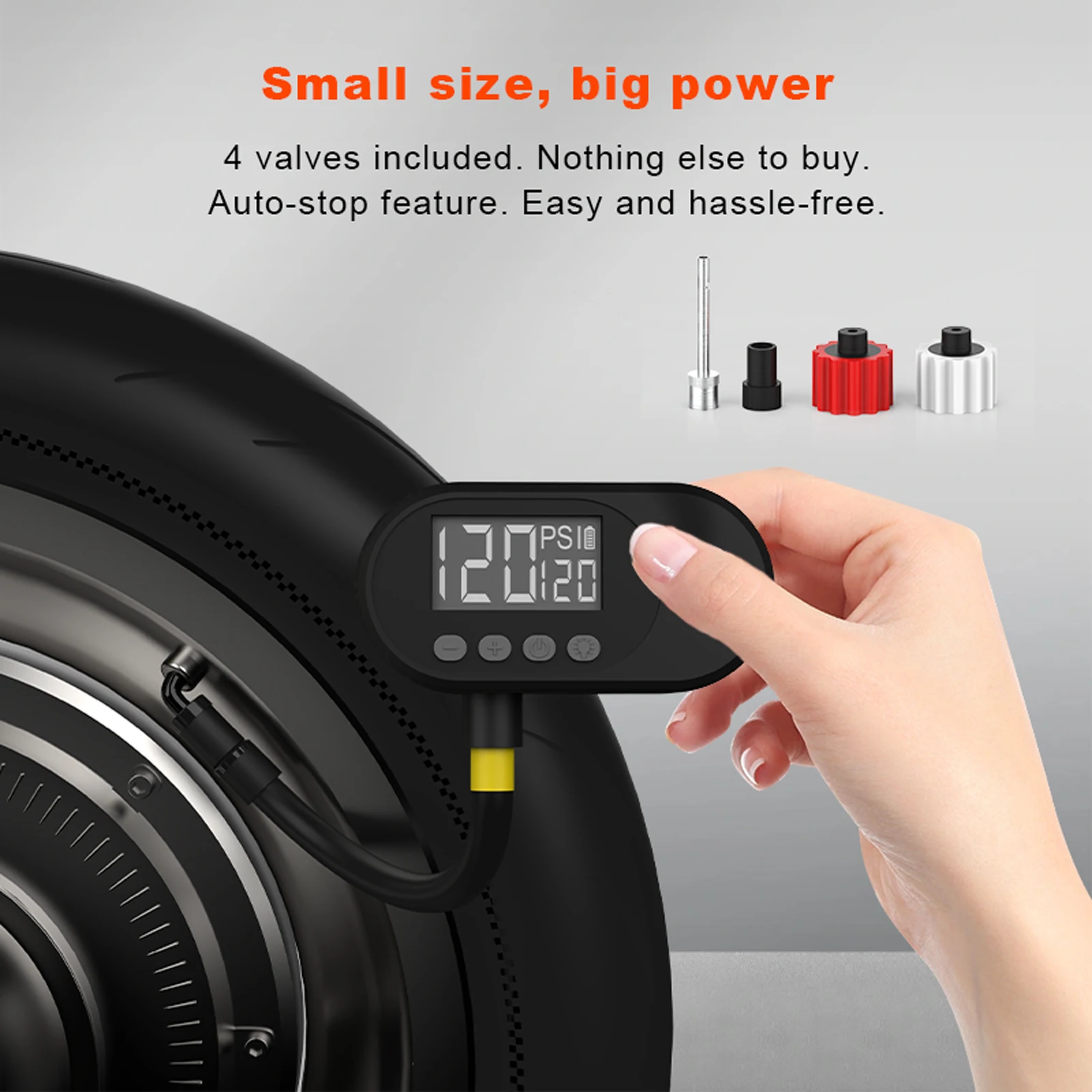 

Mini Tire Inflator Portable Intelligent Inflation Pump For Car Mounted Mountain Bike Road Bike Electric Tire Inflation Pump