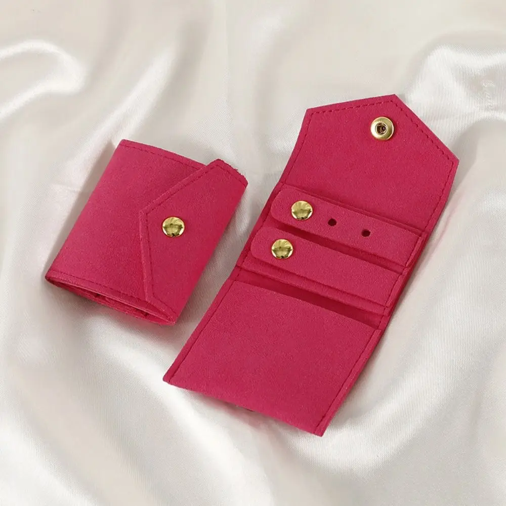 Grid Storage Jewelry Storage Roll Bag Foldable Design Multi-layer Ear Stud Storage Bag Mini Portable Foldable Jewelry Case