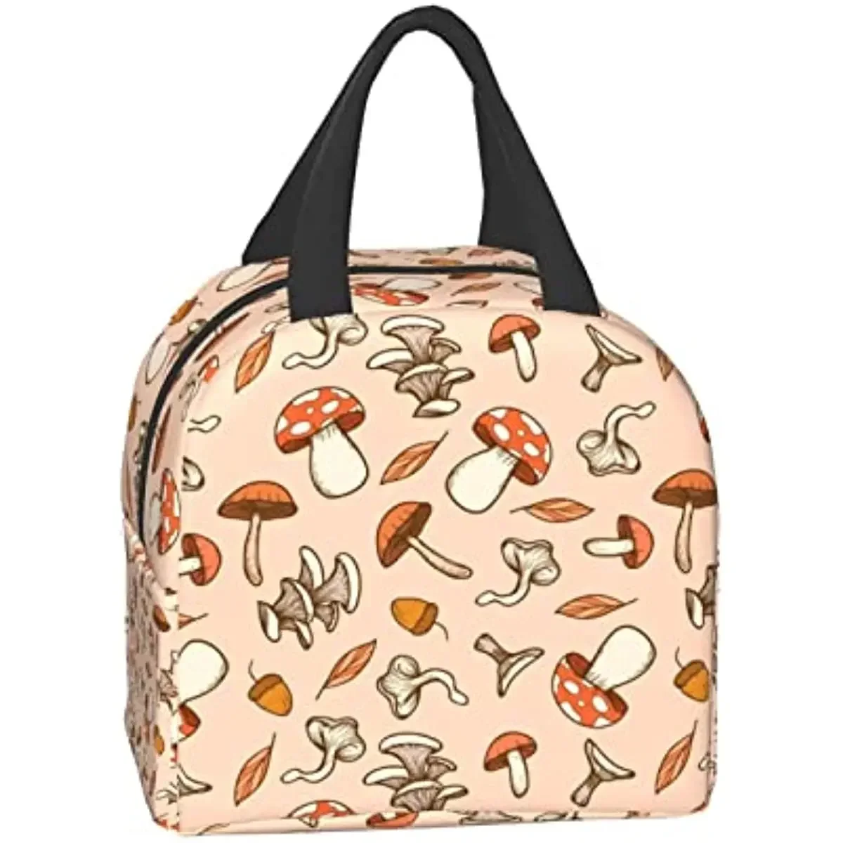 Beautiful Mushroom Insulated Lunch Bag Reusable Lunch Bags Insulated Lunch Meal Bag for Office Travel