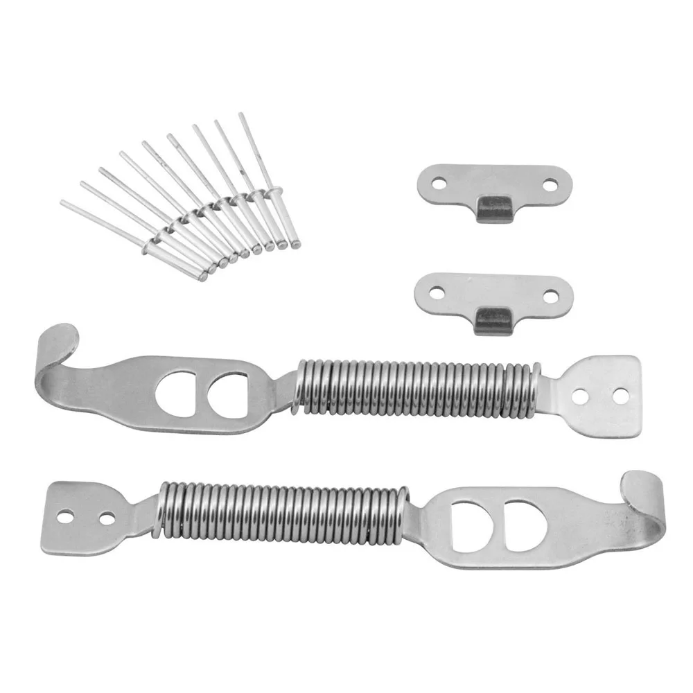 Universal Car Racing Bonnet Hood Pin Lock Kit-Stainless Steel Snap Hook Latch Spring Fastener For Engine Trunk Tail Box Security