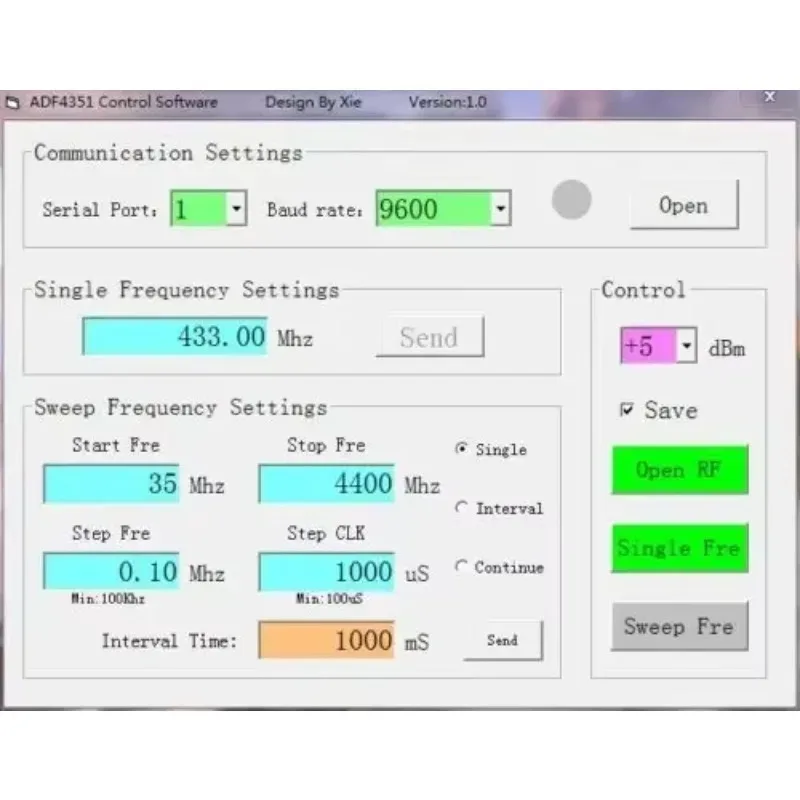 【الأكثر مبيعًا】ADF4351 35 ميجا هرتز - 4.4 جيجا هرتز مُركب تردد مصدر إشارة التردد + جهاز كمبيوتر