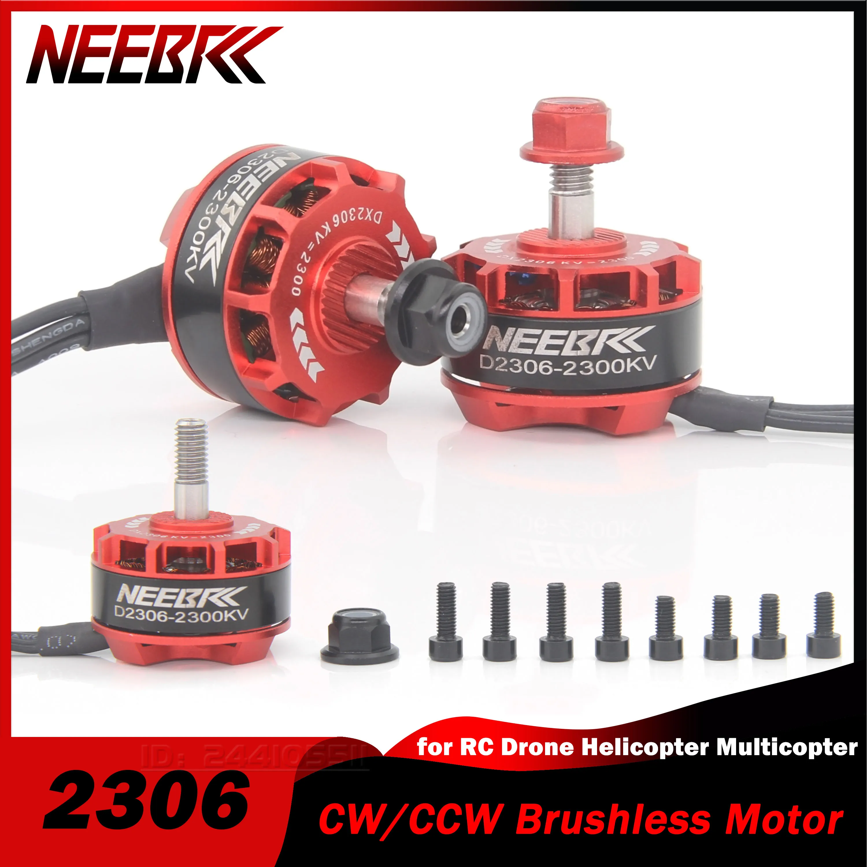 

4 шт. NEEBRC 2306 2300KV 2700KV CW/CCW бесщеточный двигатель 2-4S для QAV250 Eachine Wizard X220 280 RC Дрон вертолет Мультикоптер