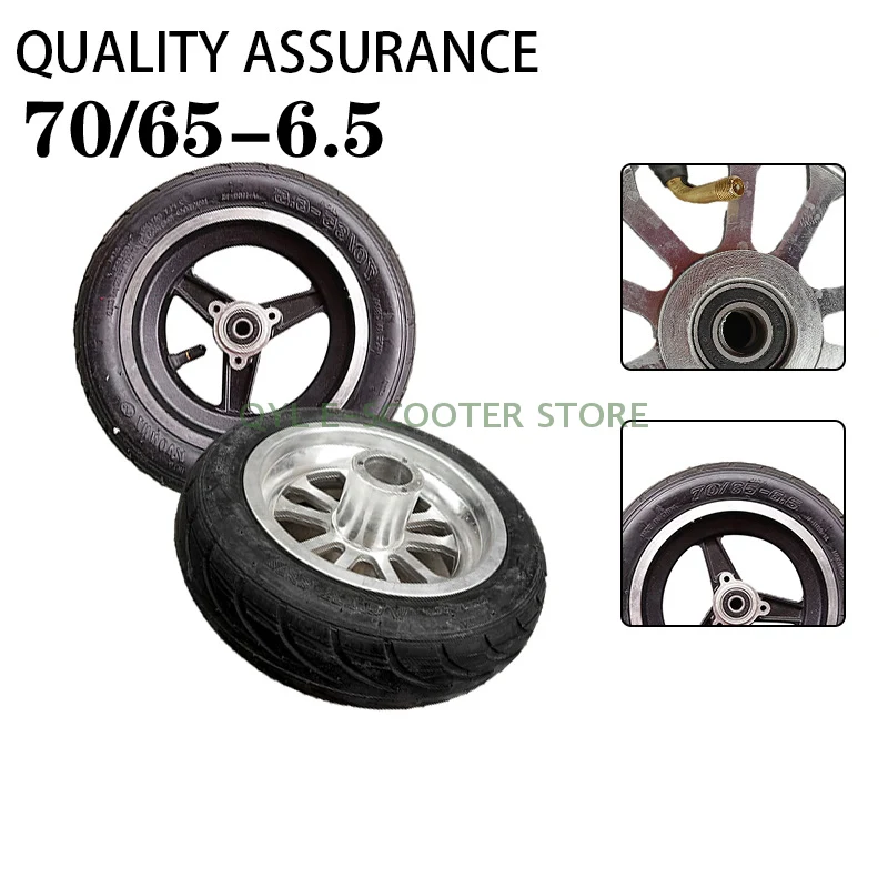 

70/65-6.5 10x3.00-6.5 tubeless tyres vacuum tires with 6.5 inch alloy wheel hub for 10 Electric scooter front wheels