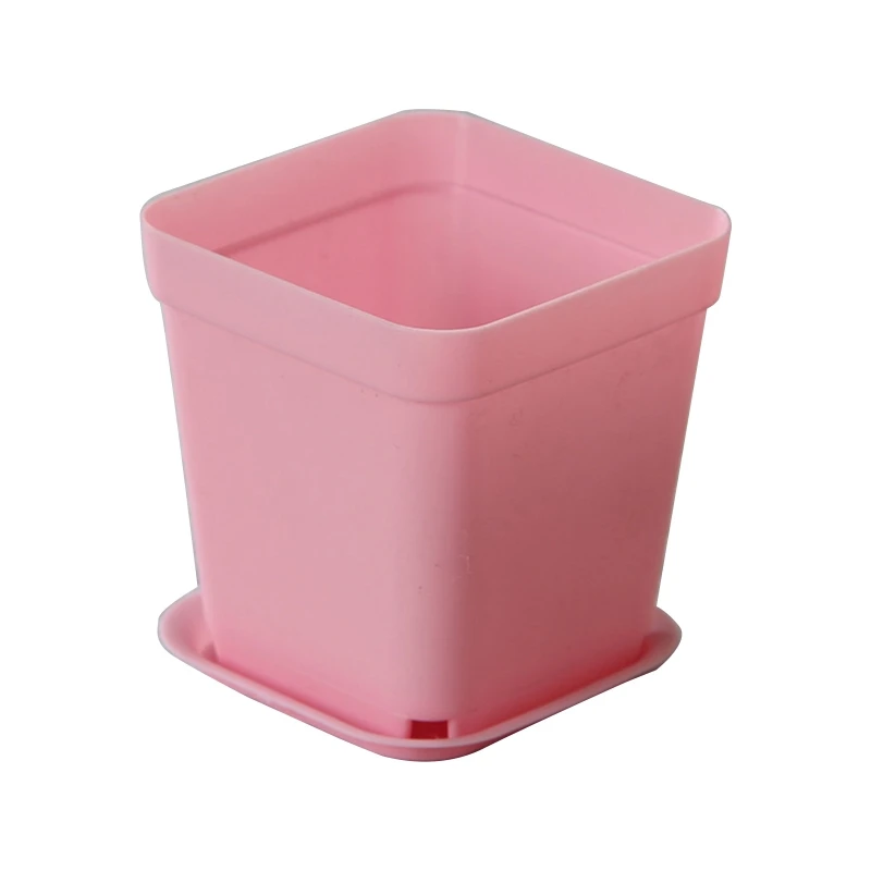 สแควร์พลาสติกSucculent Pots Holeกระบองเพชรชาวไร่พลาสติกสำหรับในร่มกลางแจ้งDropsale