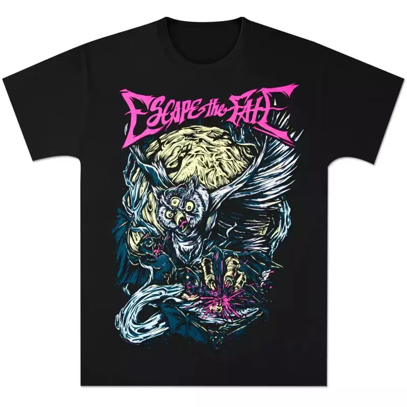 Vtg Escape The Fate Band Cotton Black Full Size Classic T Shirt BL479