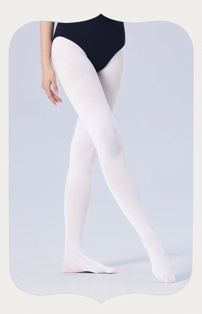 Mädchen und Damen Konvertierbare Ballettstrumpfhose aus Mikrofaser, Nahtlose Erwachsenen-Ballettstrumpfhose 60D mit Löchern – Detail 11