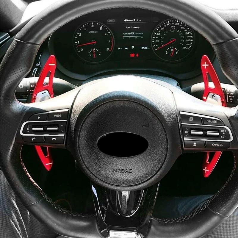 Car Red Steering Wheel Paddle Shifter Extension For Kia Optima K5 Pre-LCI 2016-2018