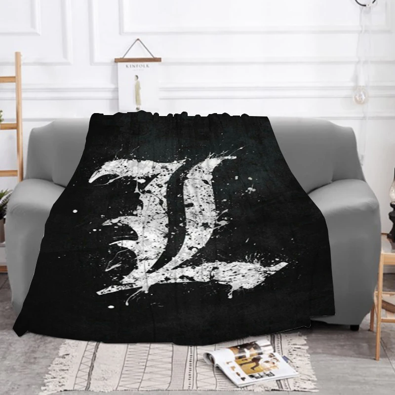 

Bedroom Death Note Body Blanket Sofa Winter 3D Printing Bed Blankets for Beds Living Room Machine Washable Furry Throw & Throws