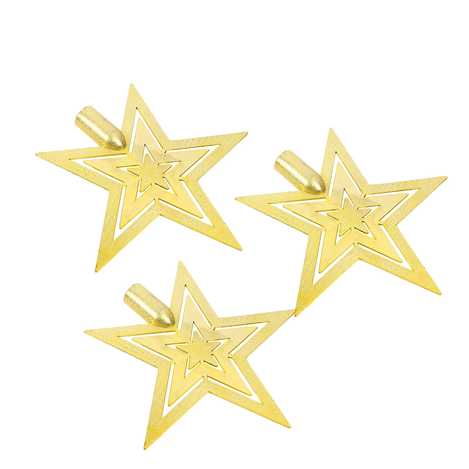 

Christmas Decoration Treetop Star Pendant Ornament Topper for Pentagram Plastic Vintage
