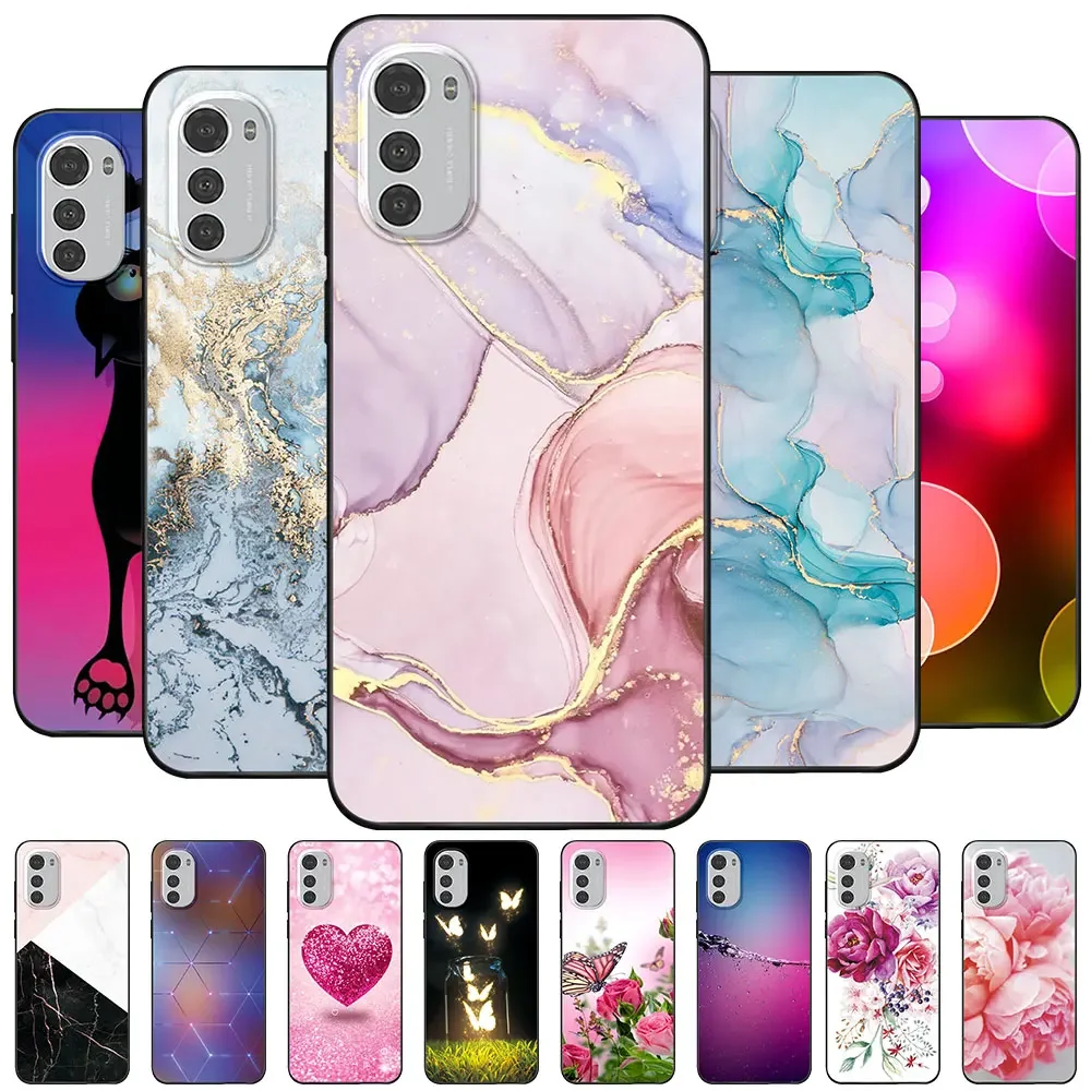 Case For Moto E32 E32S Coque Moto E 32 TPU Soft Silicone Funda Phone Case For Motorola Moto E 32S Marble Capa Back Cover Bumper