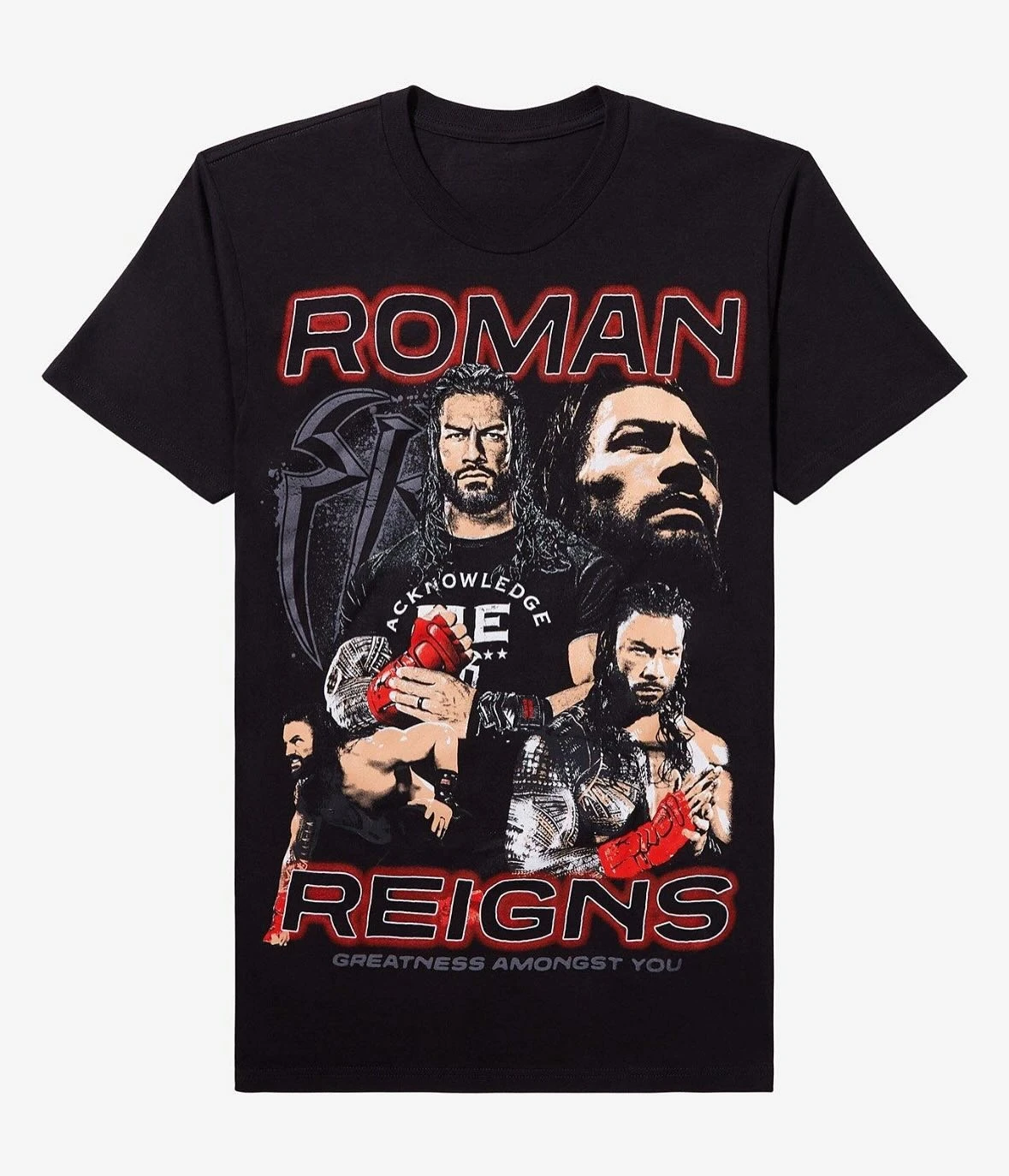 Camiseta Unissex 100% Algodão com Gráficos do Lutador Roman Reigns, Nova Coleção Verão 2026, Gola Redonda, Estilo Retrô, Manga Curta, Camiseta Masculina