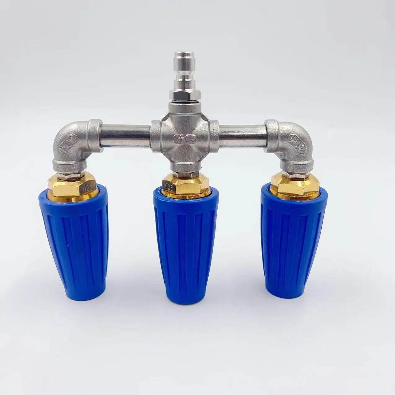 High‑Pressure Cleaner Lotus‑Rotating Aluminum Alloy Multi‑Pass Nozzle, 4000PSI Peeling Nozzle for Bark Washing Machine Equipment