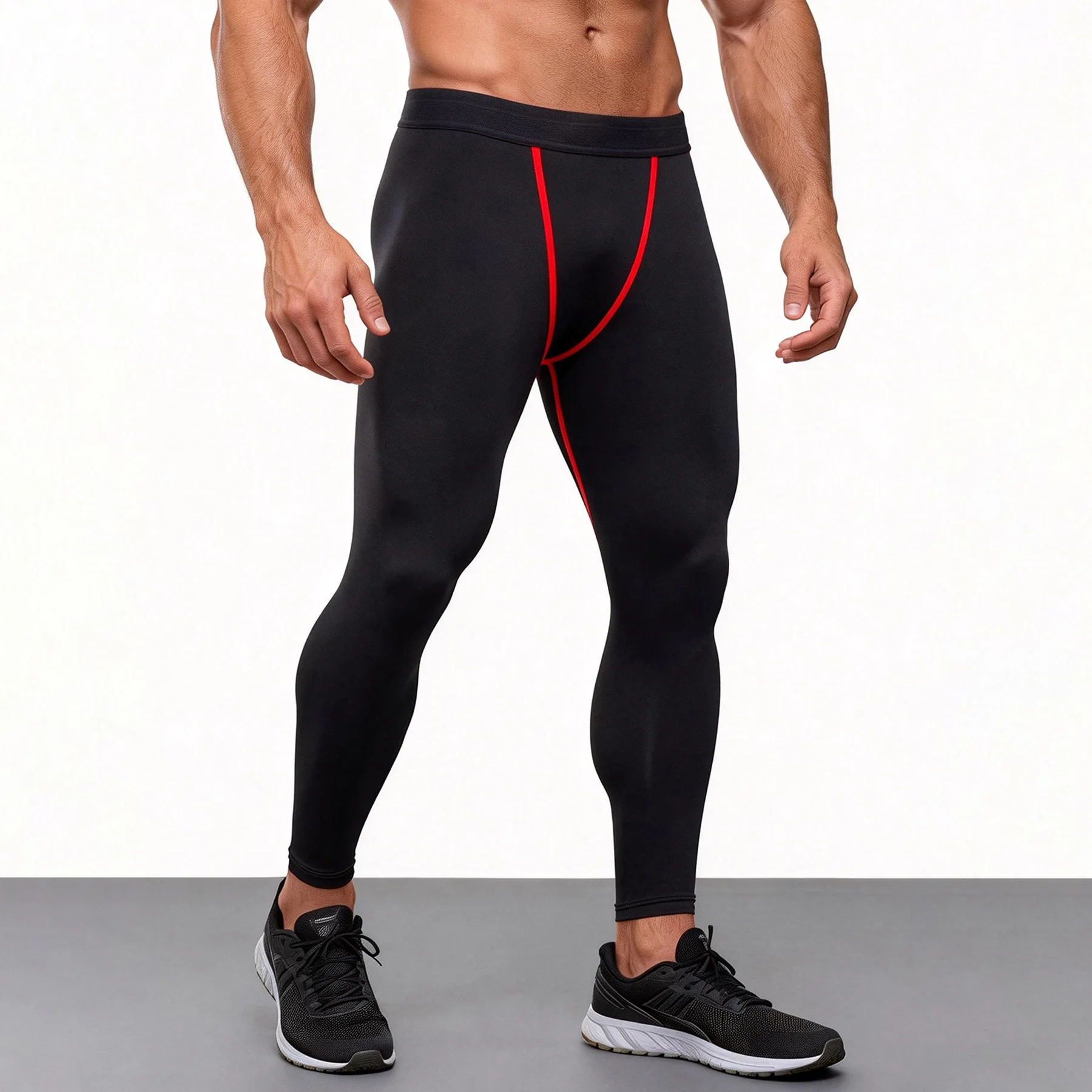 Men’s Quick Dry Base Layer Tights High Stretch Sports Leggings for Basketball Practice Cross Training