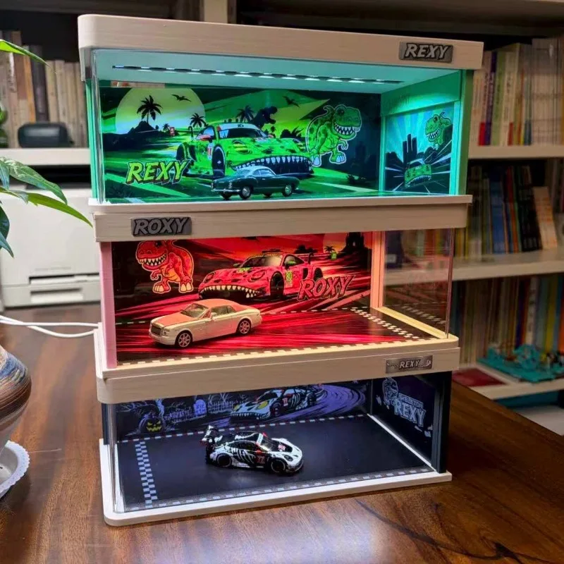 GDO 1:64 Scene Model, without attached car model, boy toy, car model display scene, festival creative gift.