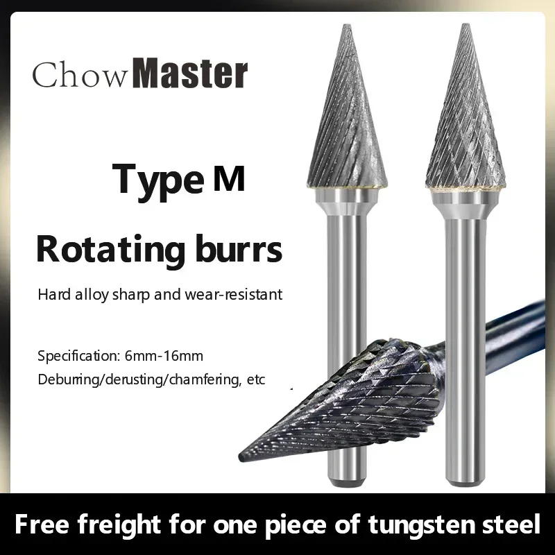 

Tungsten Steel Grinding Head Carbide Rotary File Arc Pointed Milling Cutter Metal Grinding Engraving Single And Double Groove M