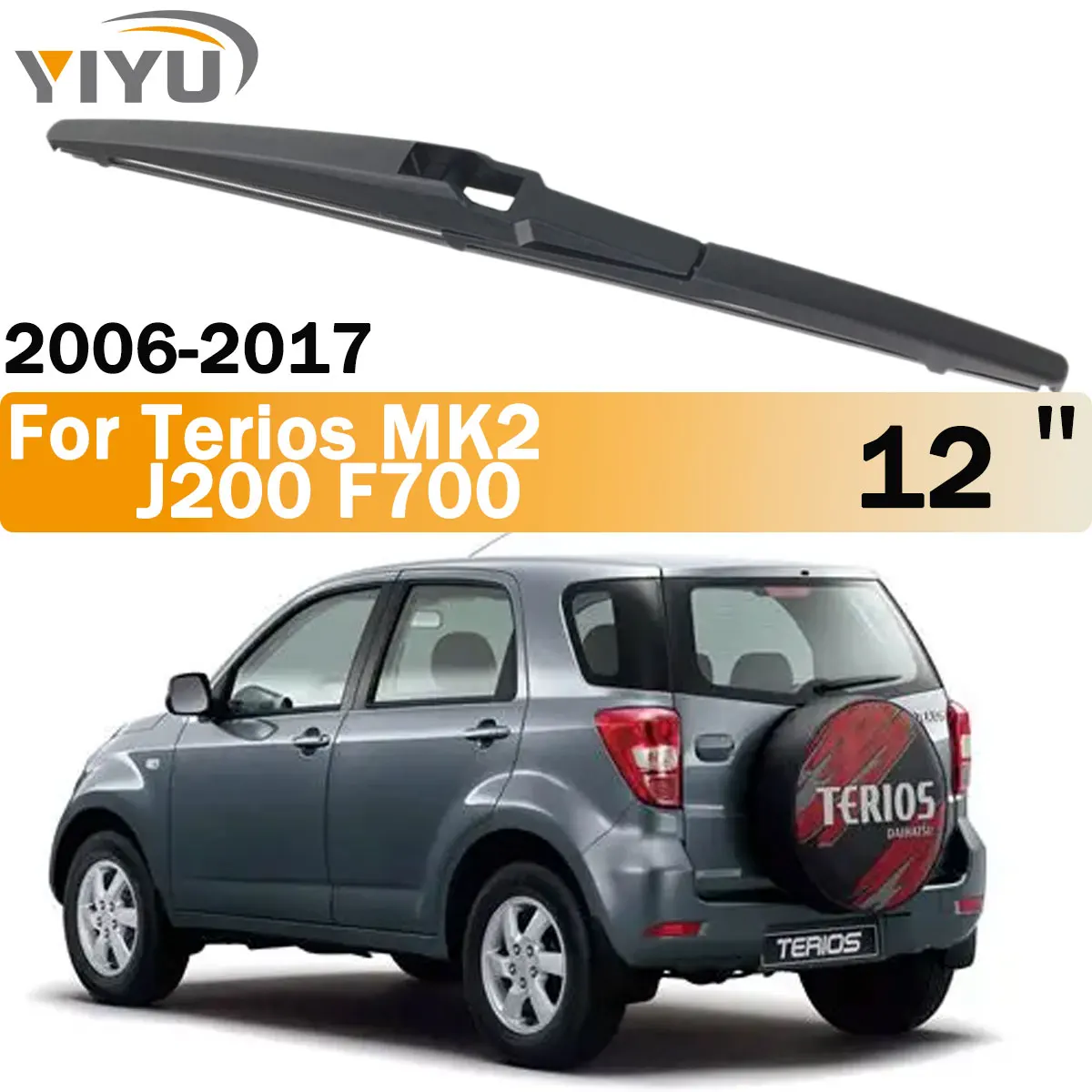 

12" Rear Wiper Blade For Daihatsu Terios MK2 J200 F700 2006-2017 Windshield Windscreen Rear Wiper Blade Car Accessories
