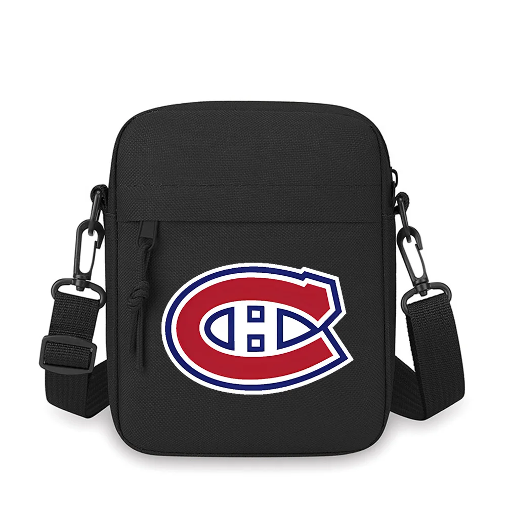 

Red logo shape design hockey Men Crossbody Bag Single Shoulder Women Cartoon Anime Film Printing Design Unisex