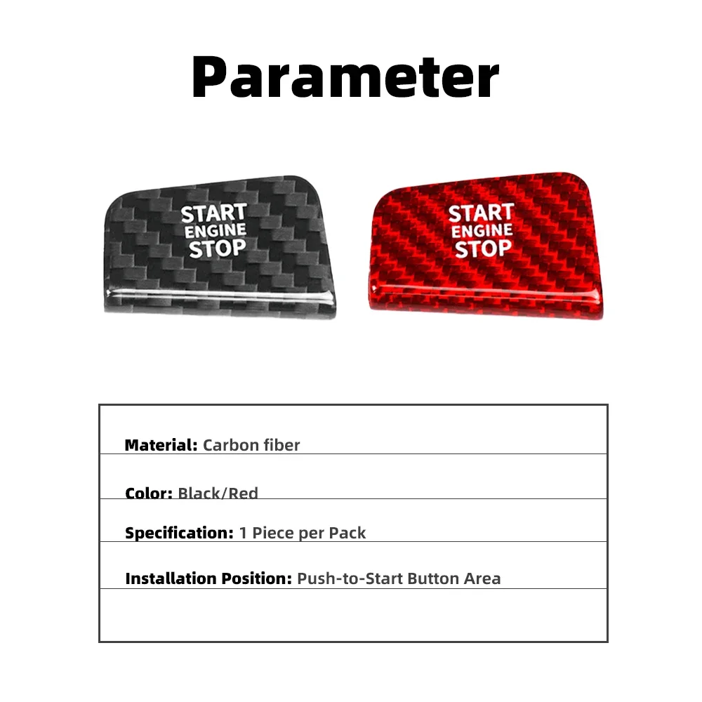 For BMW 5 7 Series G60 G70 Car Interior Engine Start Stop Button Cover Real Carbon Fiber Sticker Accessories Auto Modifications