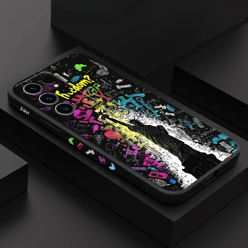 

Graffiti Goddess Phone Case For Samsung Galaxy S25 S24 S23 S22 S21 S20 Ultra FE S10 S10E Plus Note 20 Ultra Silicone Cover