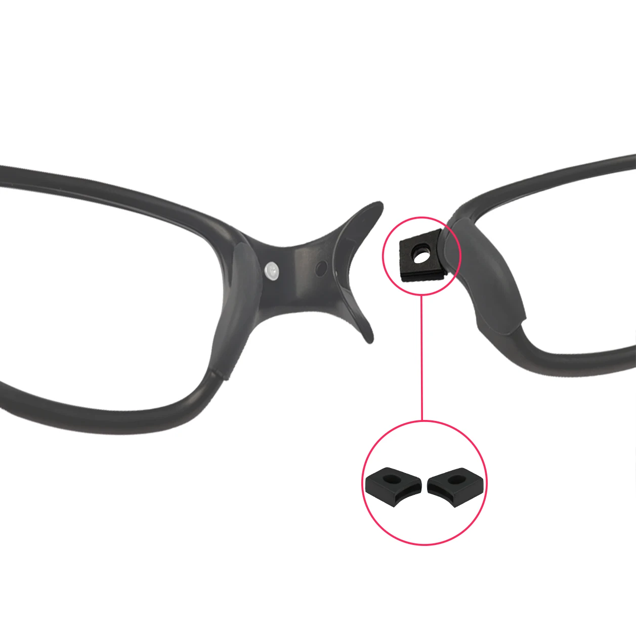 Qyvolux Replacement Nose Bridge Flex Couplers and Nose Pins for-Oakley X-Metal Juliet Penny X-Squared Mars Romeo 2 Sunglasses - view 3