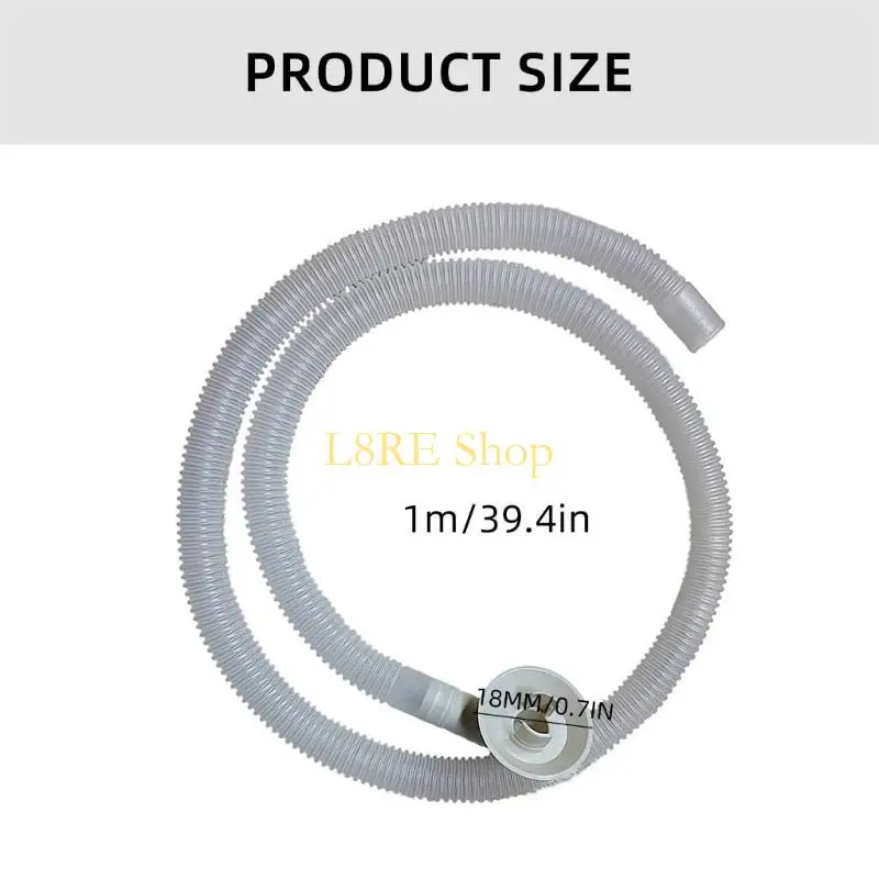 L8RE Multipurpose 100cm Cooling Unit Drain Hose Pipe Adapter Drain Fitting PVC Texture for Home and Office Air Conditioning