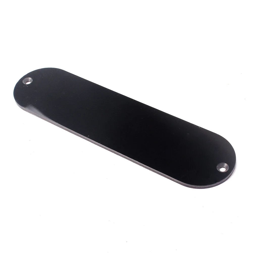 

ABS Plastic Electric Guitar Bridge Control Plate Black Durable Lightweight Easy Carry Use Screw Holes Replacement Parts Ge110