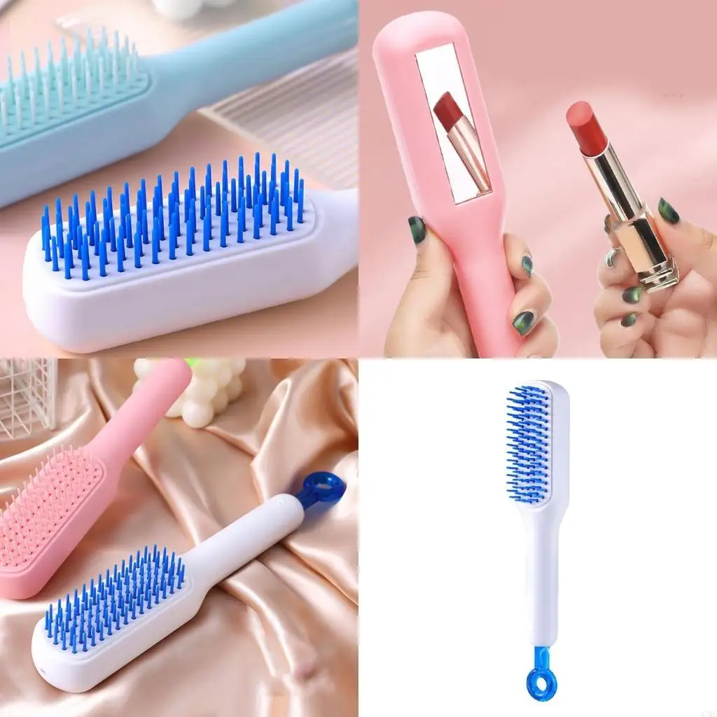 37ME Efficient Dog Grooming Brush for Small Pet Hair Remover with Retractable Handle for Home and Pet Salon Grooming Use