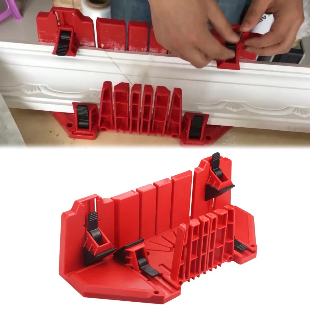 Angle Cutting Box Miter Saw Box Adjustable Miter Angles Clamping Mechanism ABS Plastic Construction Workshop Projects
