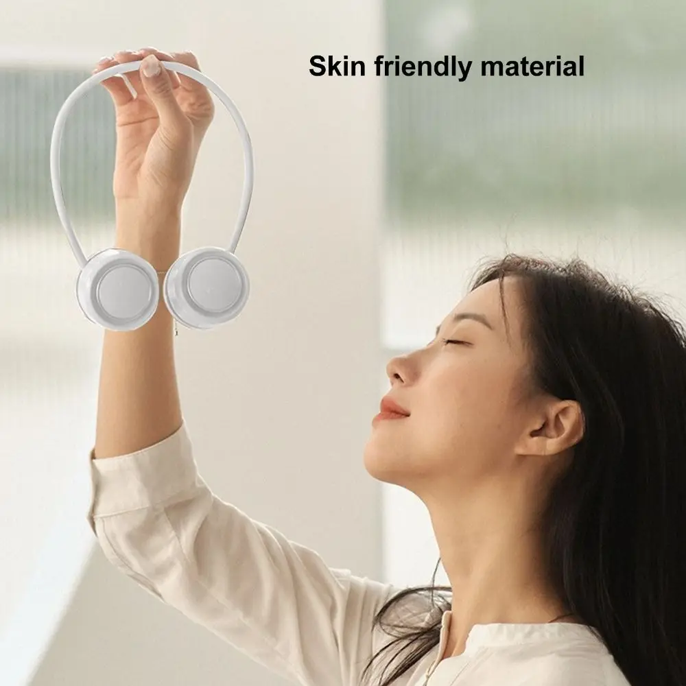 

3 Gear Speed Foldable Neck Fan USB-C Rechargeable Adjustable Airflow Bladeless Neck Fan Silent Personal Neck Fan School Use