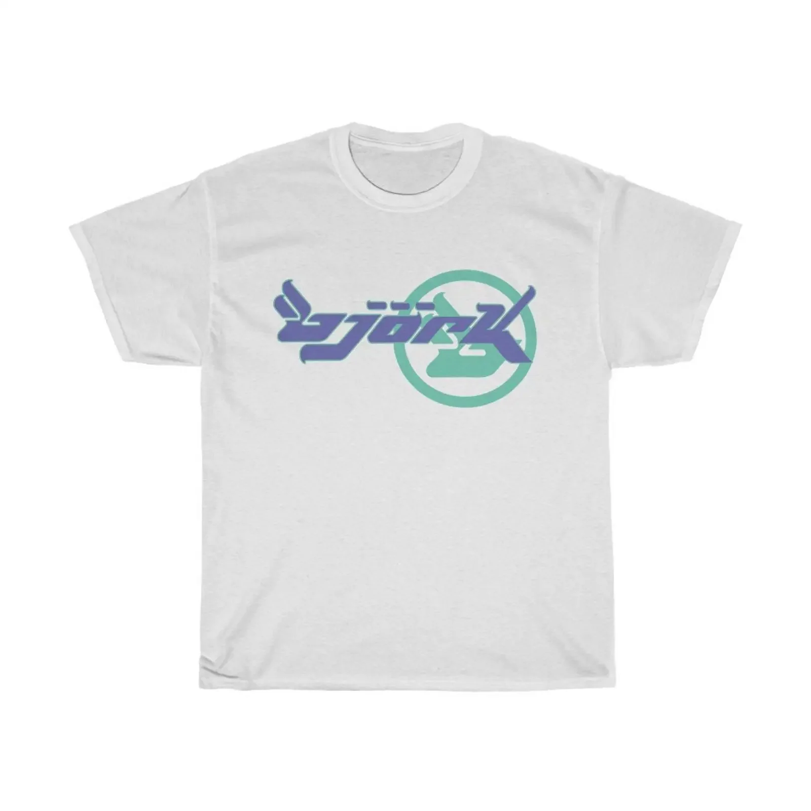 Bjork Homogenic Circle Logo T shirt Purple amp Mint vintage Washed Stylish fashion designer clothes streetwear graphic