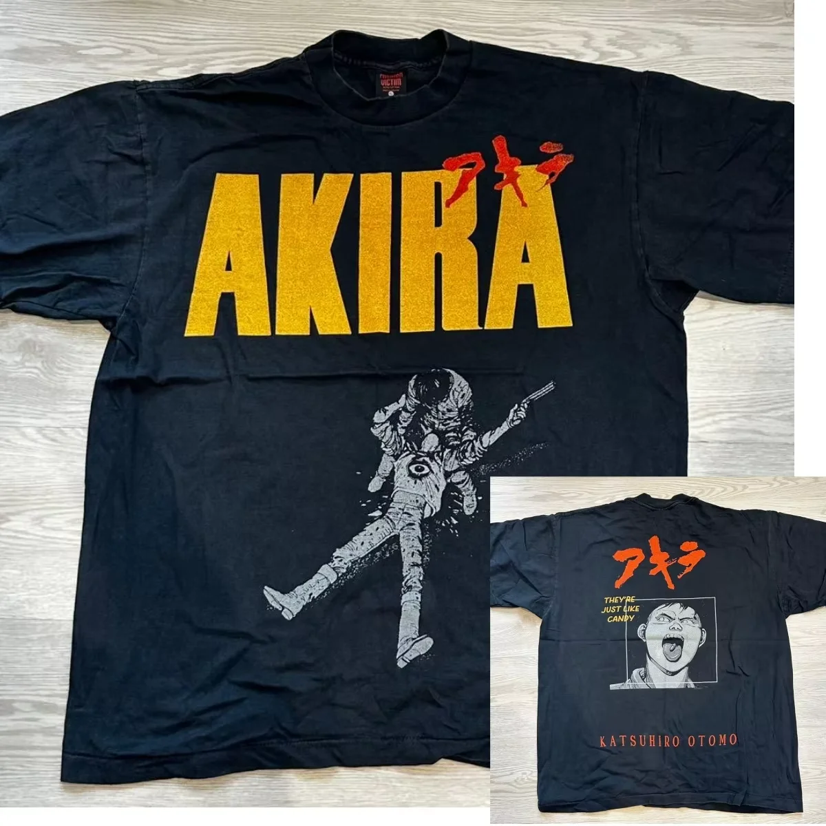 2026 New AKIRA Tetsuo Shima Print T Shirt Unisex Short Sleeve They're Just Like Candy Manga Anime Casual Streetwear Tops