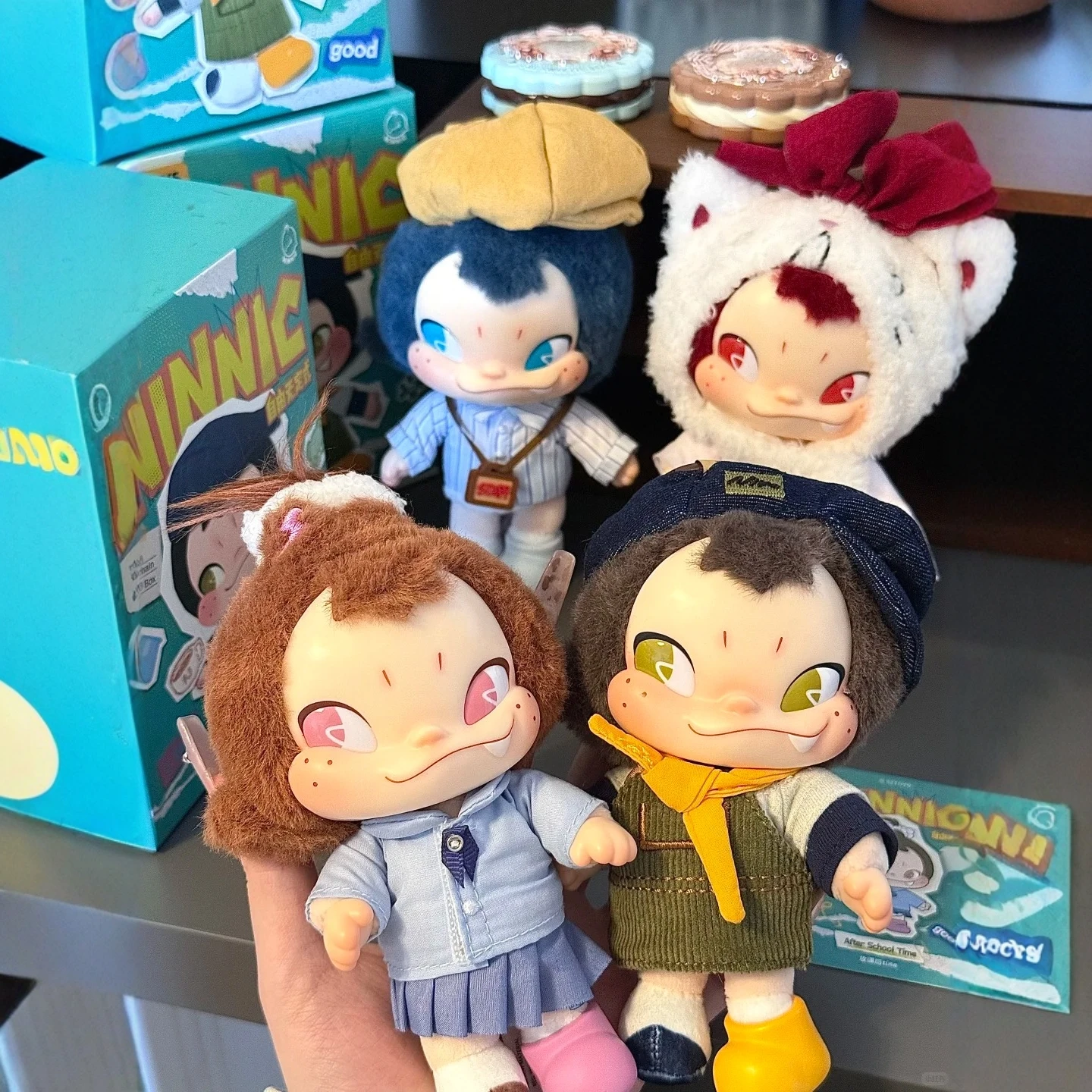 أصيلة 52 لعبة نينيك البرية والحرة سلسلة المفاتيح القطيفة صندوق أعمى ألعاب عصرية، دمى التماثيل اللطيفة، هدية ممتازة لها