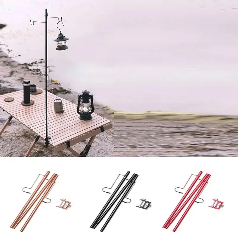 

Aluminum Alloy Foldable Lamp Outdoor Camping Hiking Post Pole Portable Fishing Hanging Light Fixing Stand Holder Lantern Stand