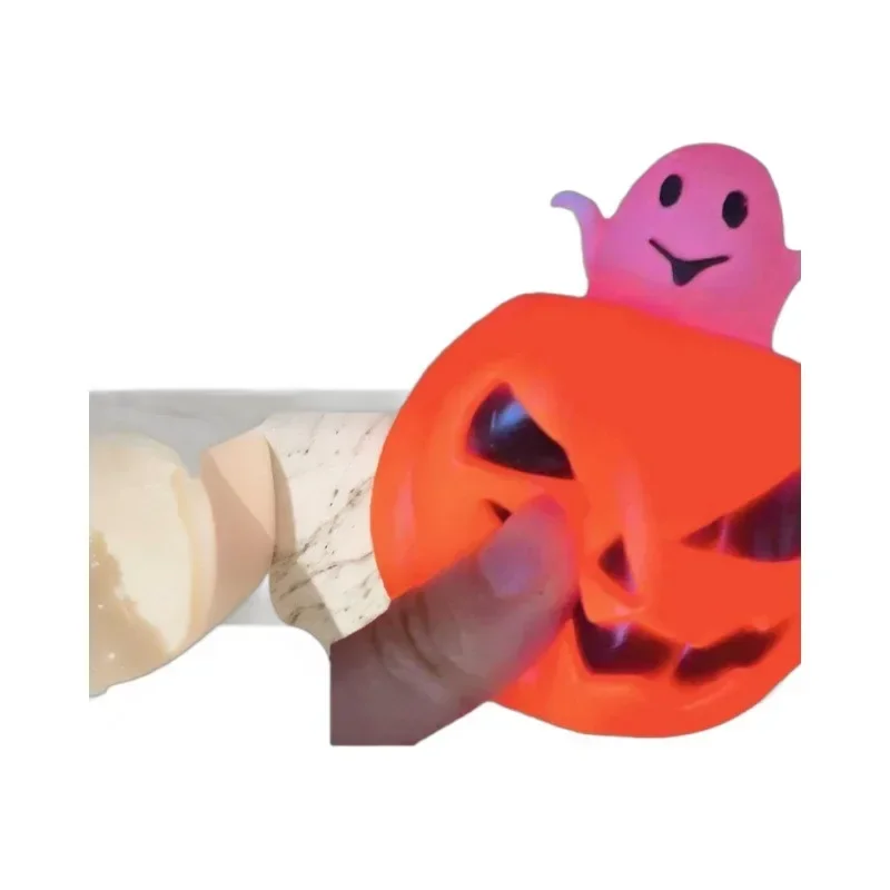 Lustiges Kürbis-Halloween-Geist-Quetschspielzeug, stressabbauend, für Kinder und Erwachsene, Pinch, Anti-Stress, langsamer Rückprall, TPR-Party-Geschenke